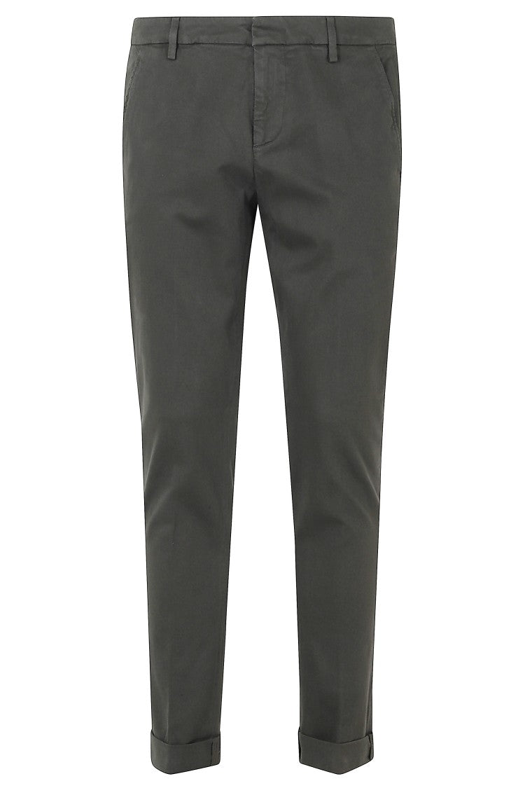 Dondup Verde Scuro Gaubert Gabardine Straight-Leg Pants