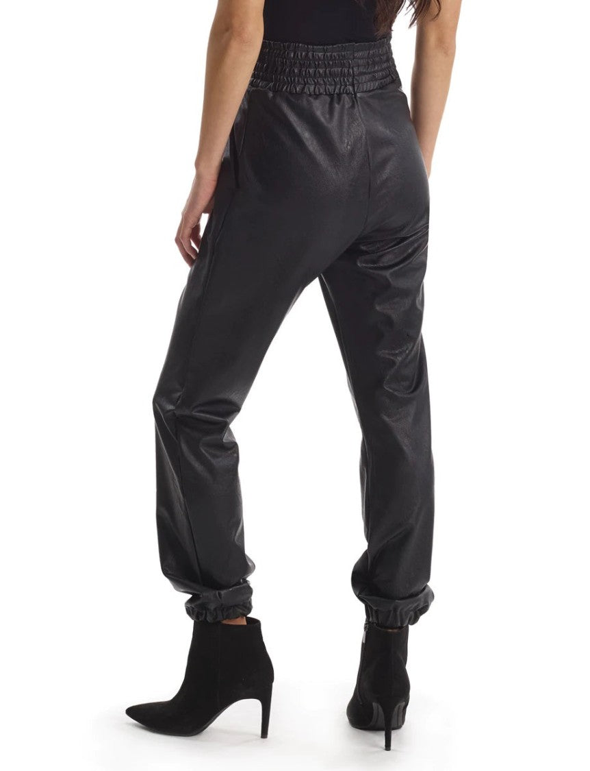 Commando Max Faux Leather Smocked Jogger - Slg68