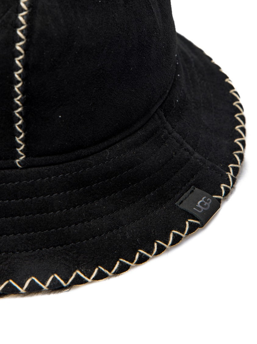 Ugg Atherson Embroidered Sheepskin Bucket Hat