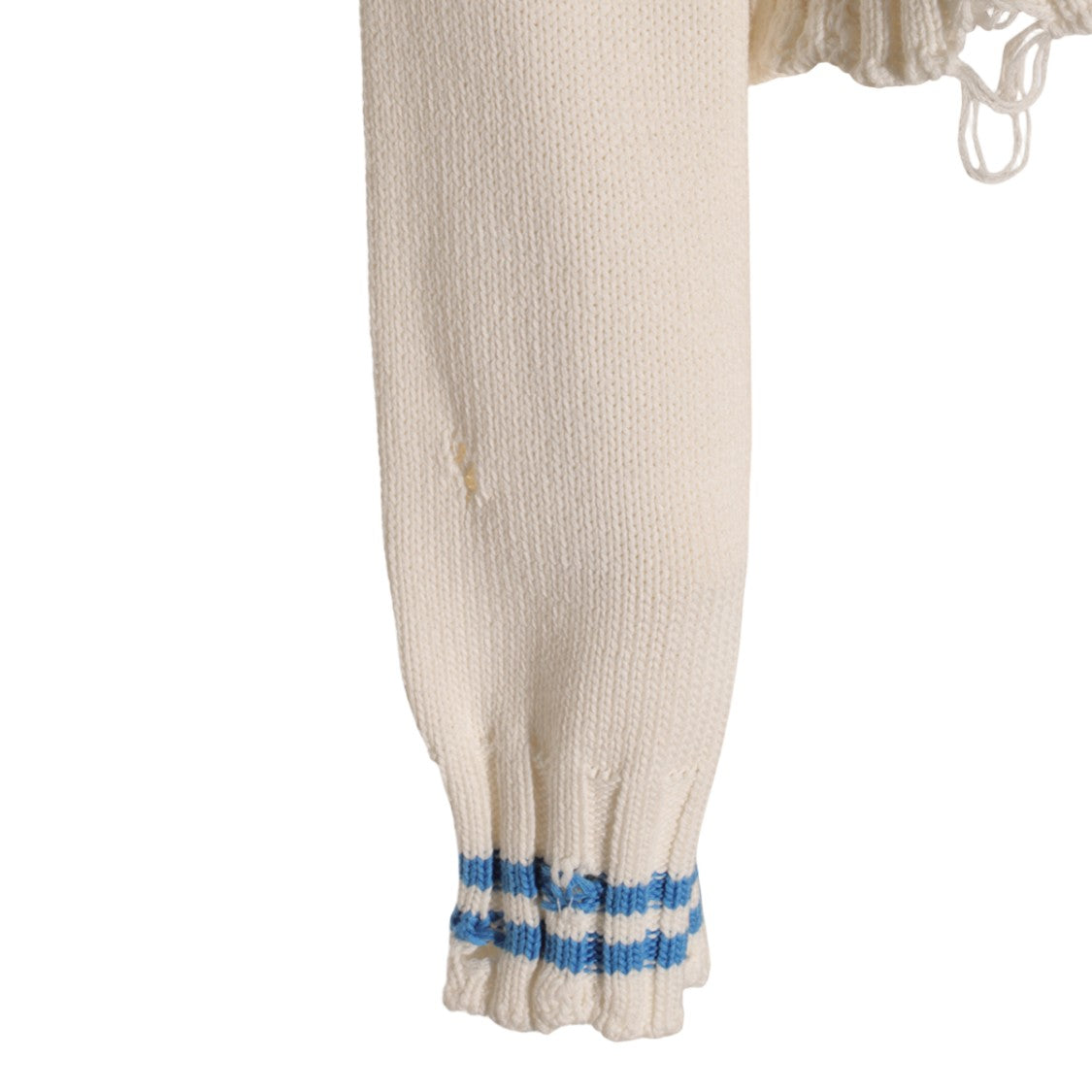 Marni Relaxed Fit Distressed Sweater With V-Neckline