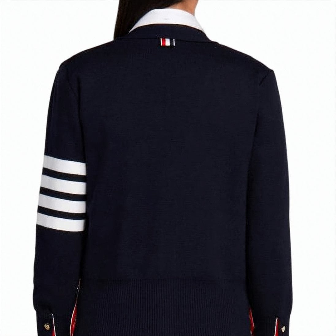 Thom Browne V-Neck Cardigan In Fine Merino Wool
