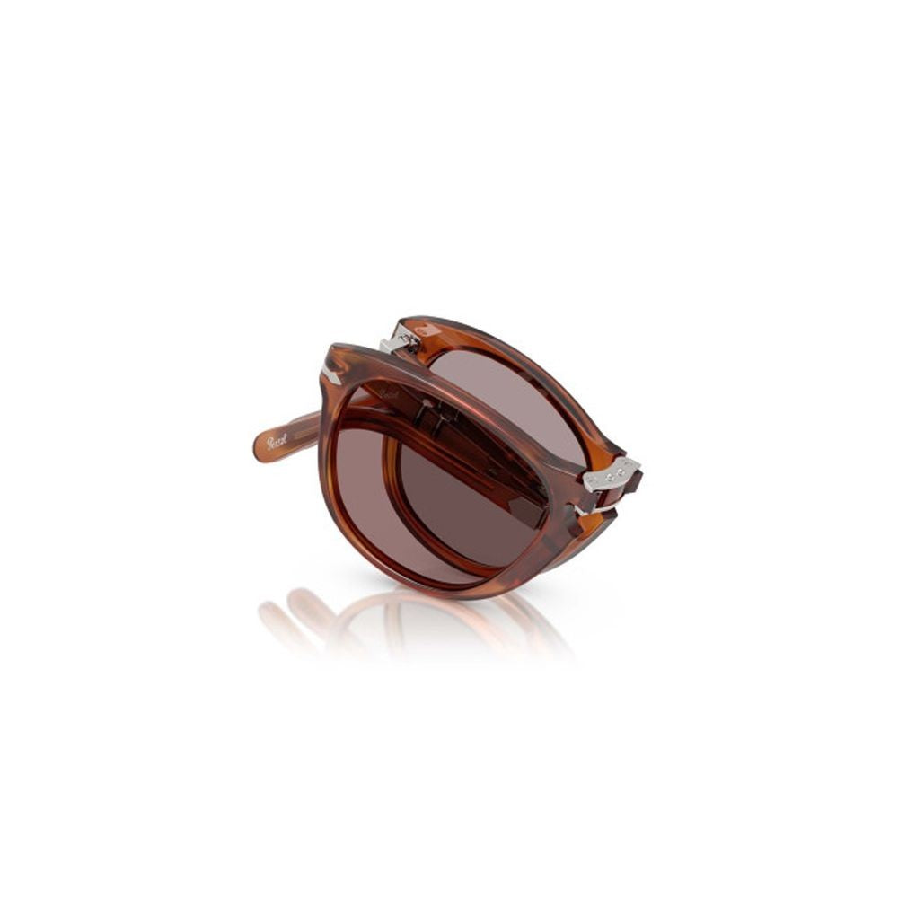 Persol Po0714sm Steve Mcqueen Folding Pilot Sunglasses In Terra Di Siena