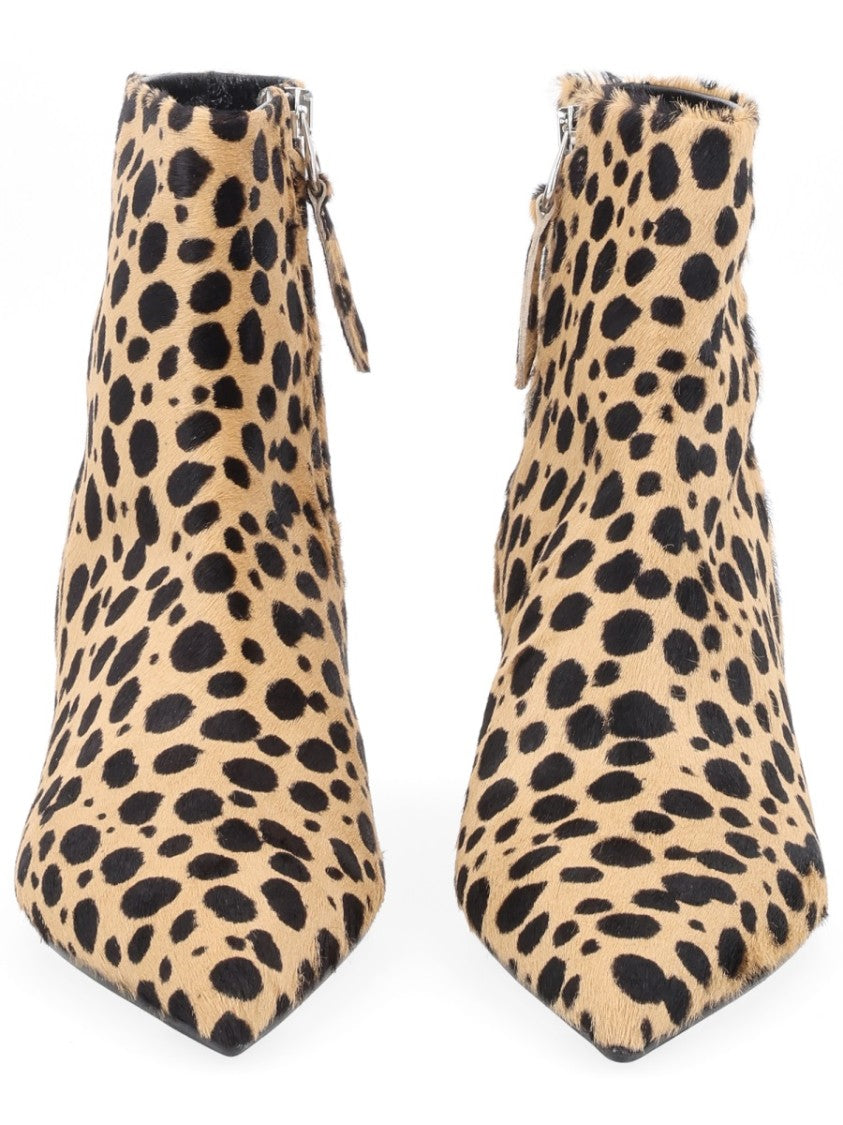 Aeydē Brown Spotted Calfskin Kitten Boots