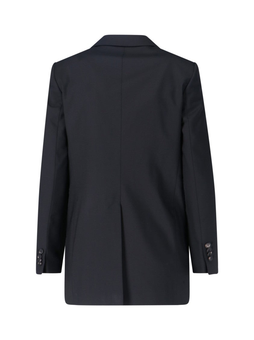 Tagliatore Tailored Black Jacket With Classic Collar And Minimalistic Design