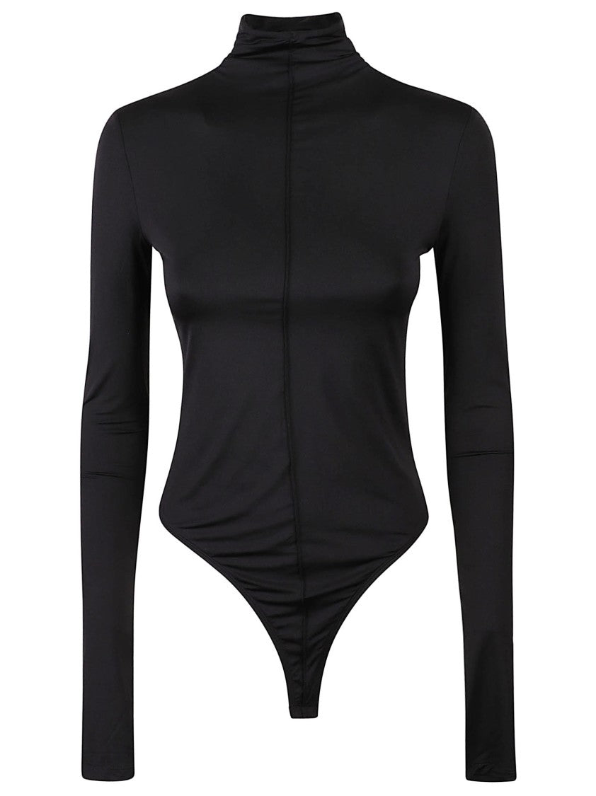 Wardrobe.Nyc High Neck Long Sleeve Bodysuit With Fitted Silhouette