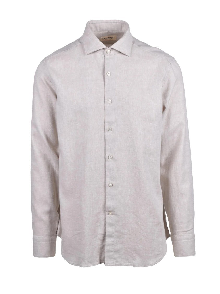 Ghirardelli Beige Cotton-Blend Shirt