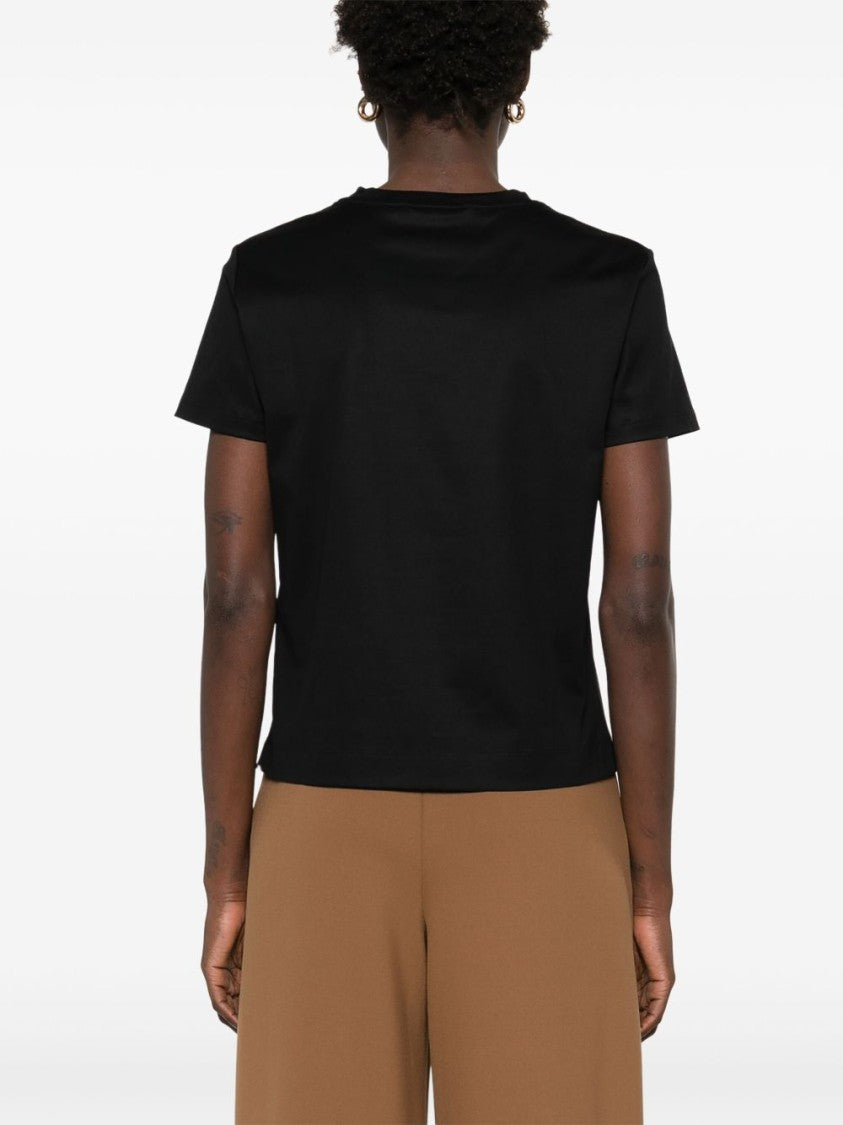 Max Mara Relaxed-Fit Black T-Shirt With Signature Branding