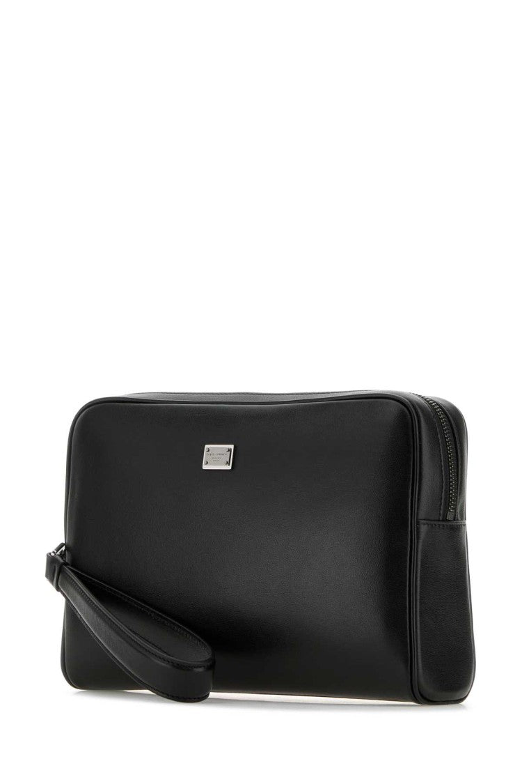 Dolce & Gabbana Black Leather Pouch