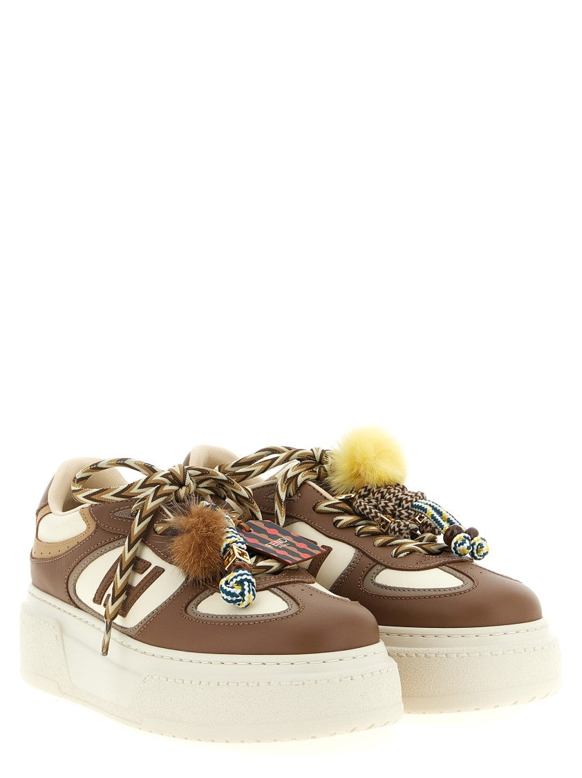 Fendi 'Match' Leather Sneakers