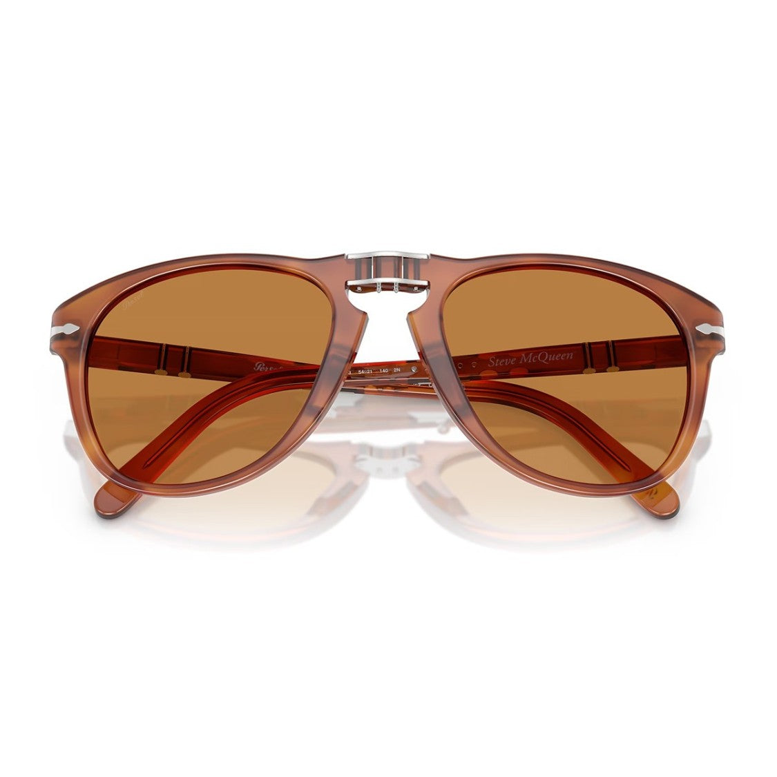 Persol Havana Po0714sm Steve Mcqueen Acetate Pilot Sunglasses
