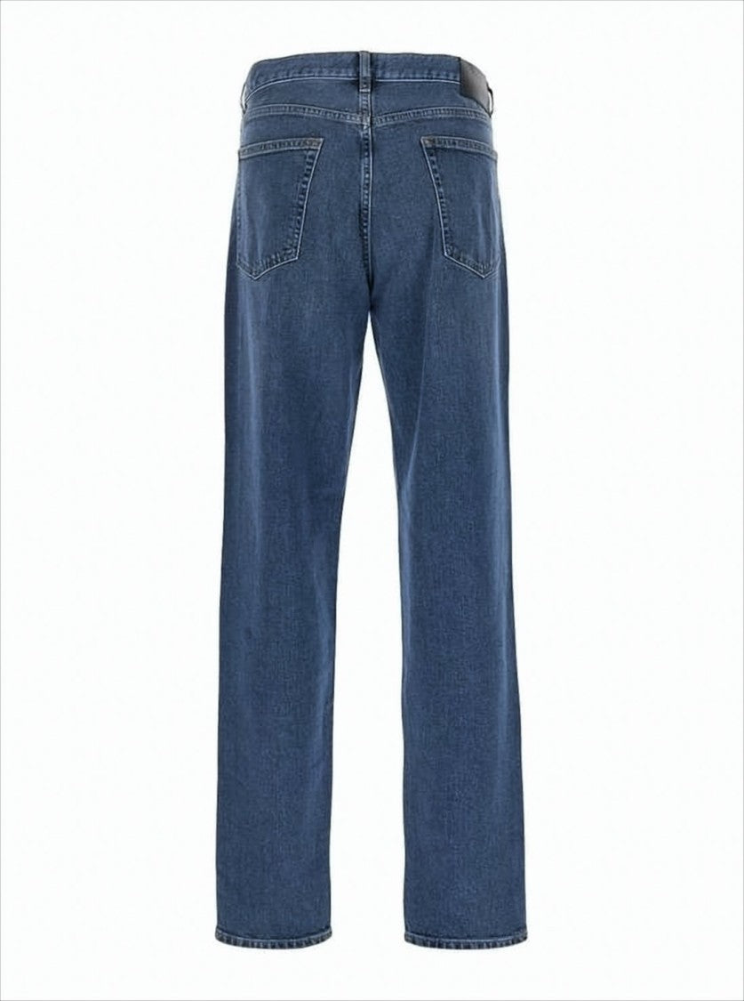 Theory Straight-Leg Denim Pants With Classic Waist