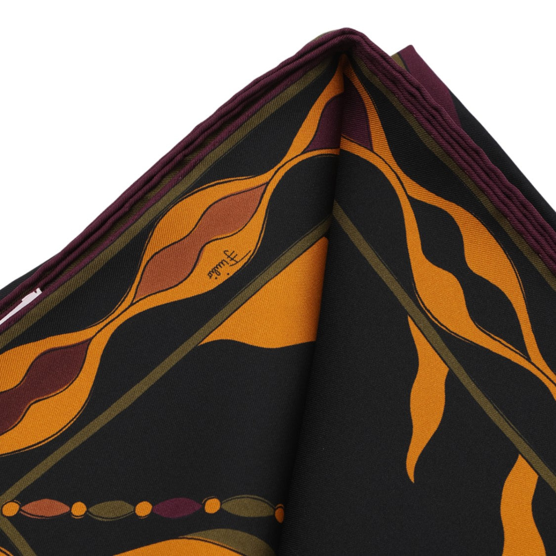 Emilio Pucci Geometric Pattern Bold Accent Square Scarf