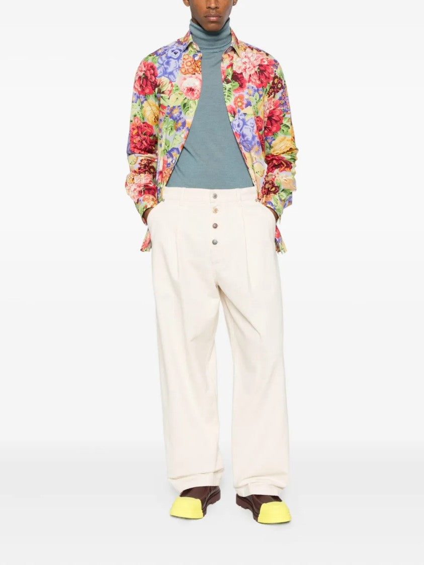 Moschino Tailored Straight Leg Minimalist Design Trousers