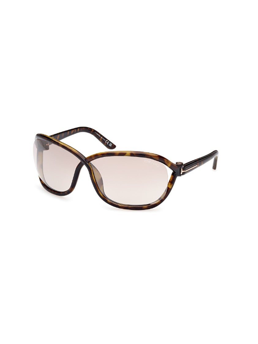 Tom Ford Oversized Brown Frame Sunglasses With Sleek Design
