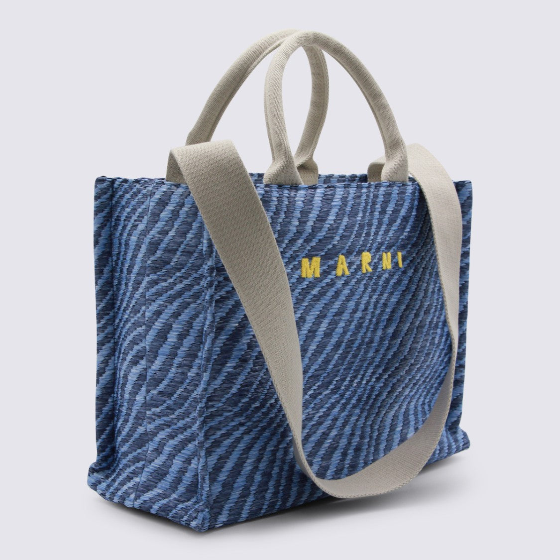 Marni Blue Patterned Tote Bag