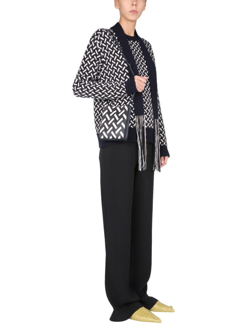 Jil Sander Bold Jacquard Knit Sweater