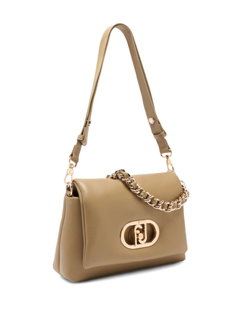 Liu Jo Tan Nappa-Effect Braided Shoulder Bag
