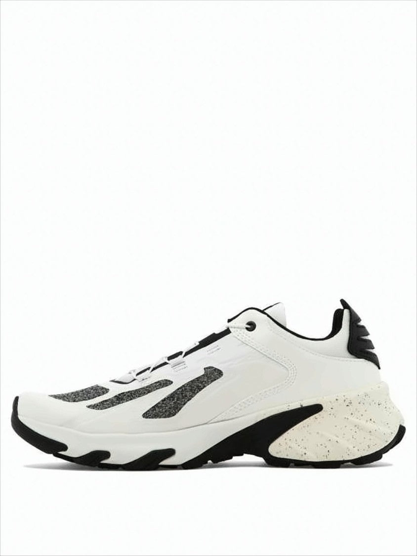 Salomon White Sneakers With Dynamic Black Accents