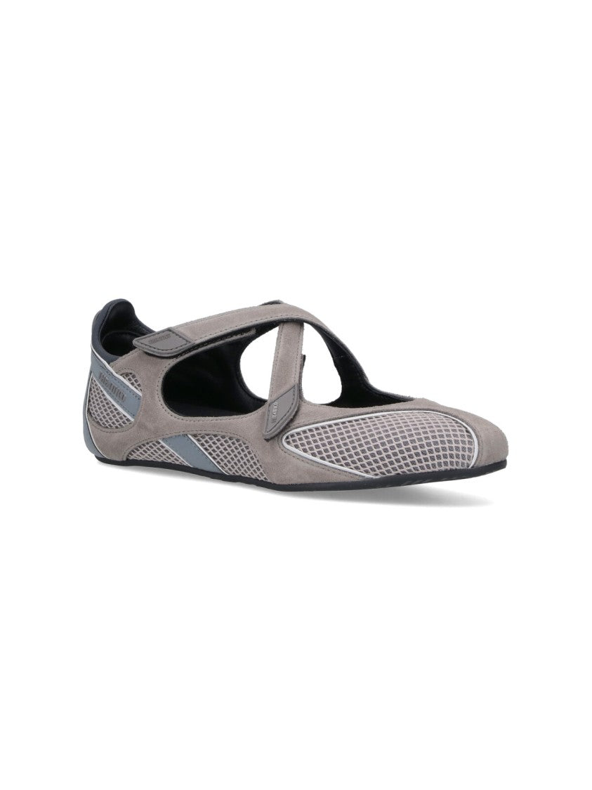 The Attico "Floor 01" Flat Ballerinas – Grey