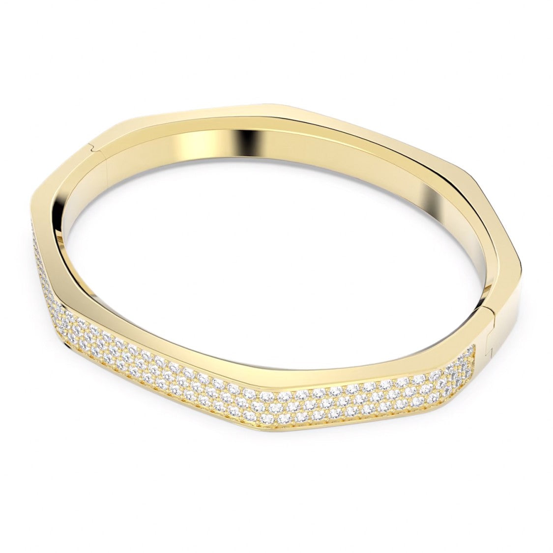 Swarovski Octagonal Bangle With Precision-Cut Pavé Crystals