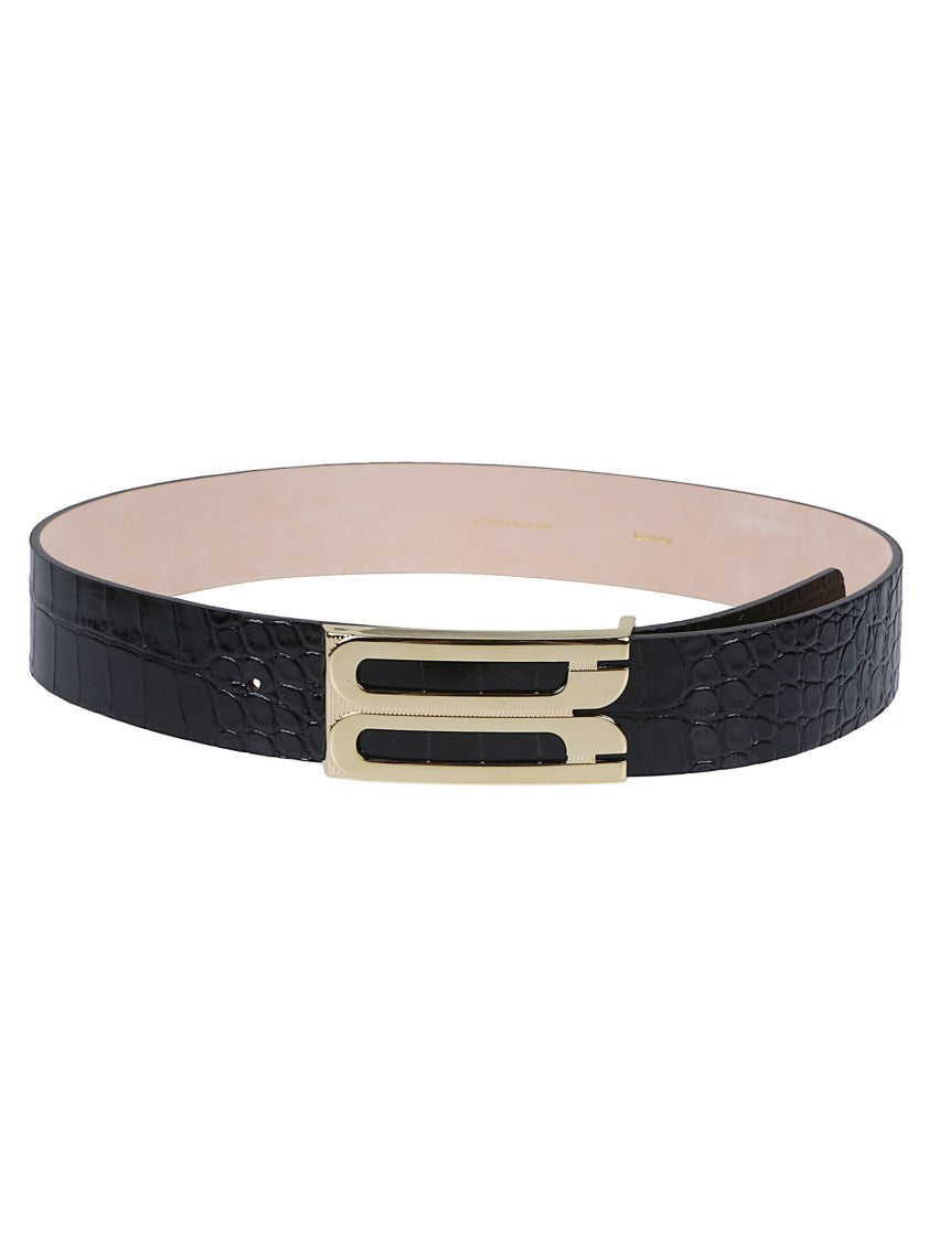 Victoria Beckham Jumbo Frame Calf Leather Belt