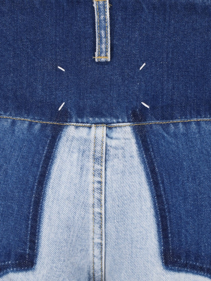 Maison Margiela High-Waisted Straight-Leg Jeans With Contrast Details