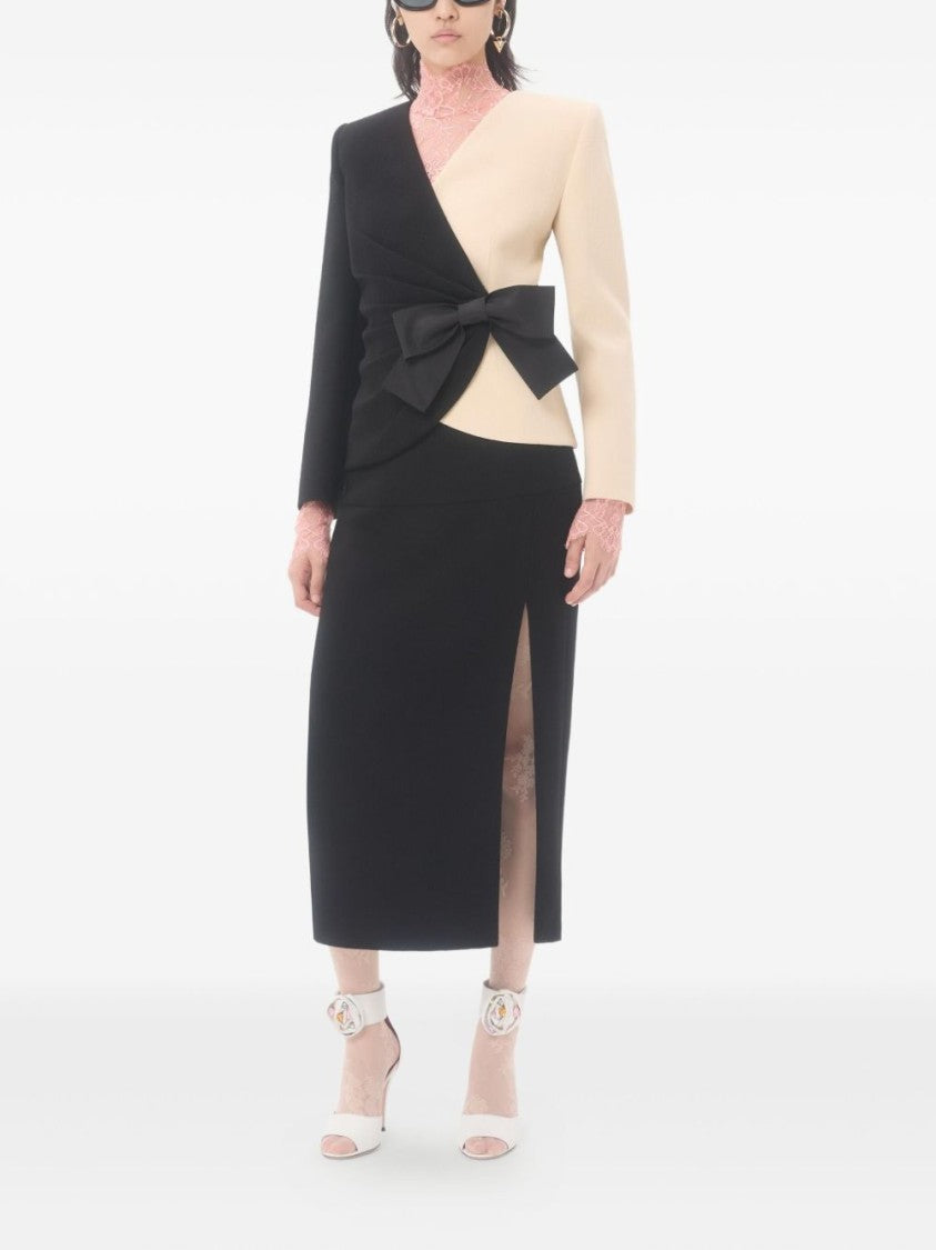 Valentino Garavani Wool Crepe Jacket With Contrasting Bow