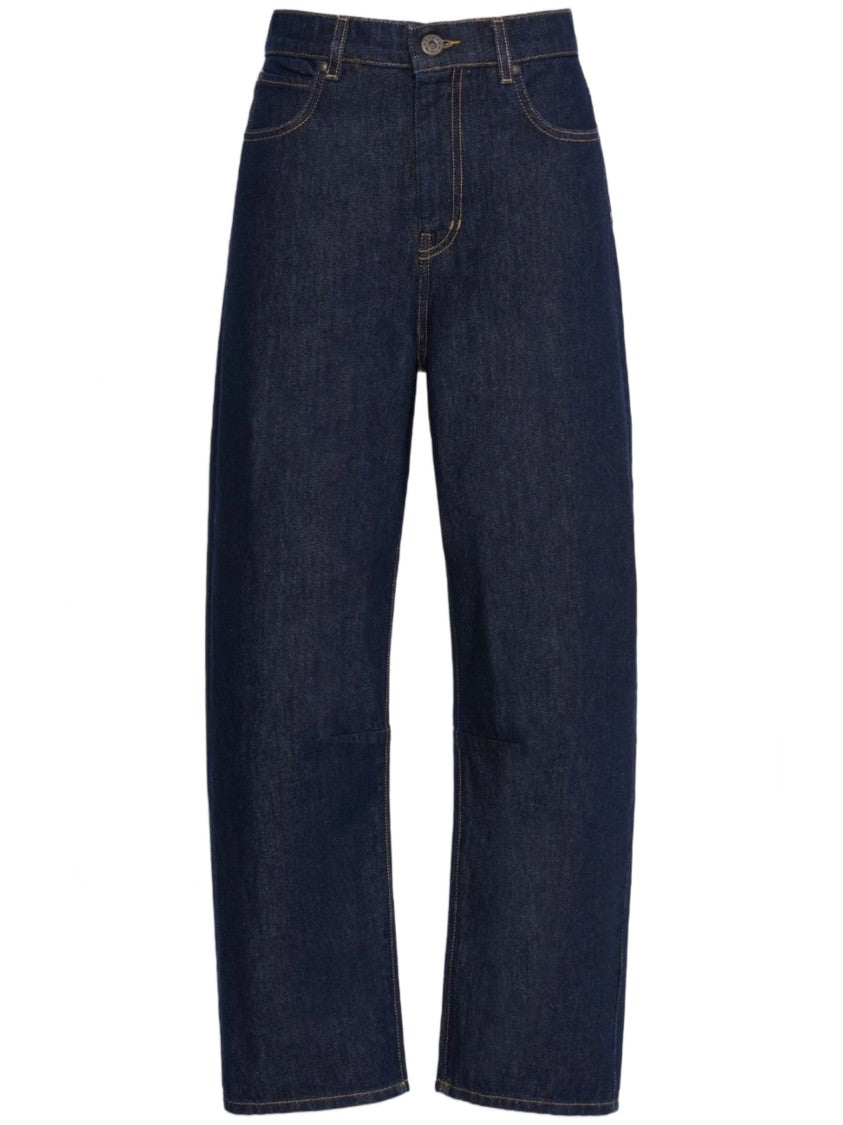 Weekend Wide-Leg Cropped Jeans With High Waist And Classic Five-Pocket Styling