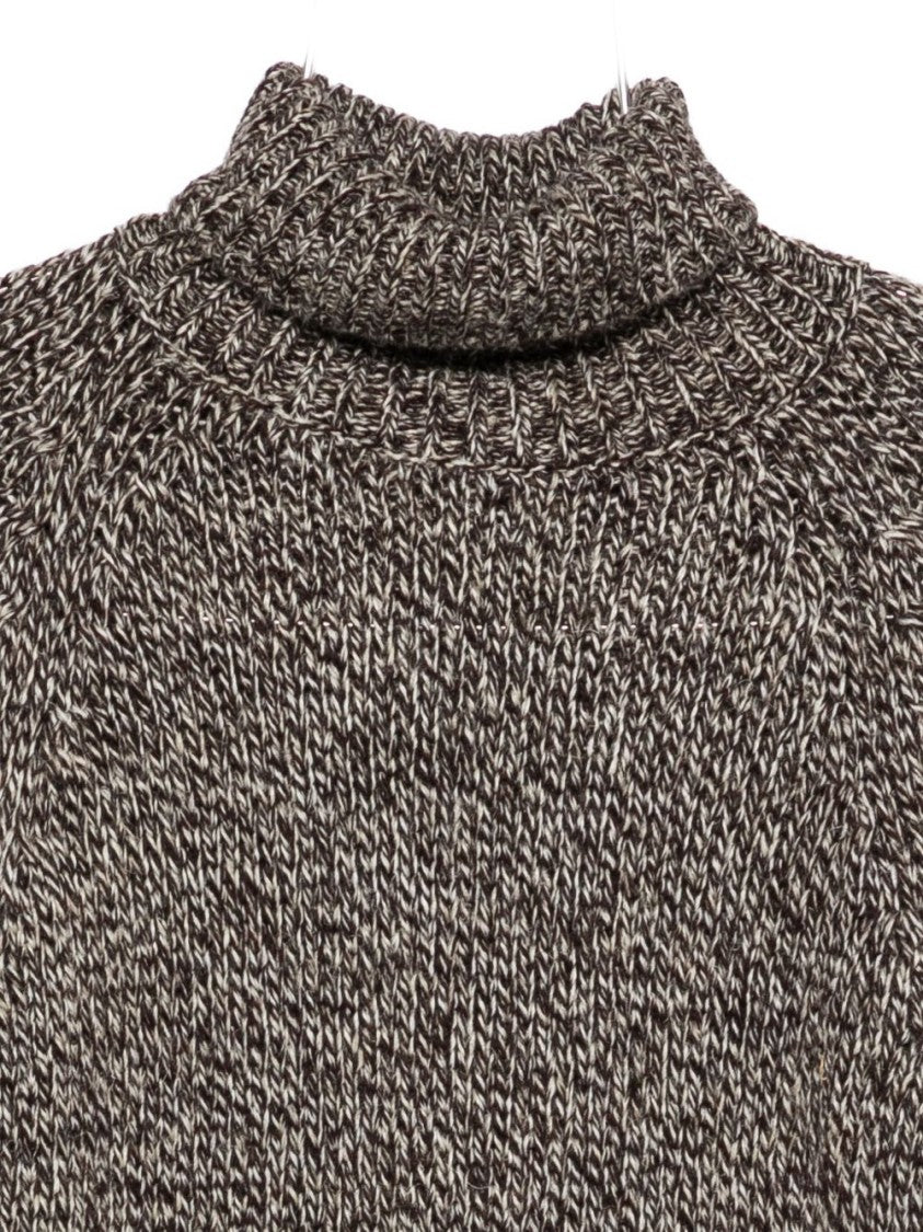 Daniele Alessandrini Textured Brown Knit Sweater
