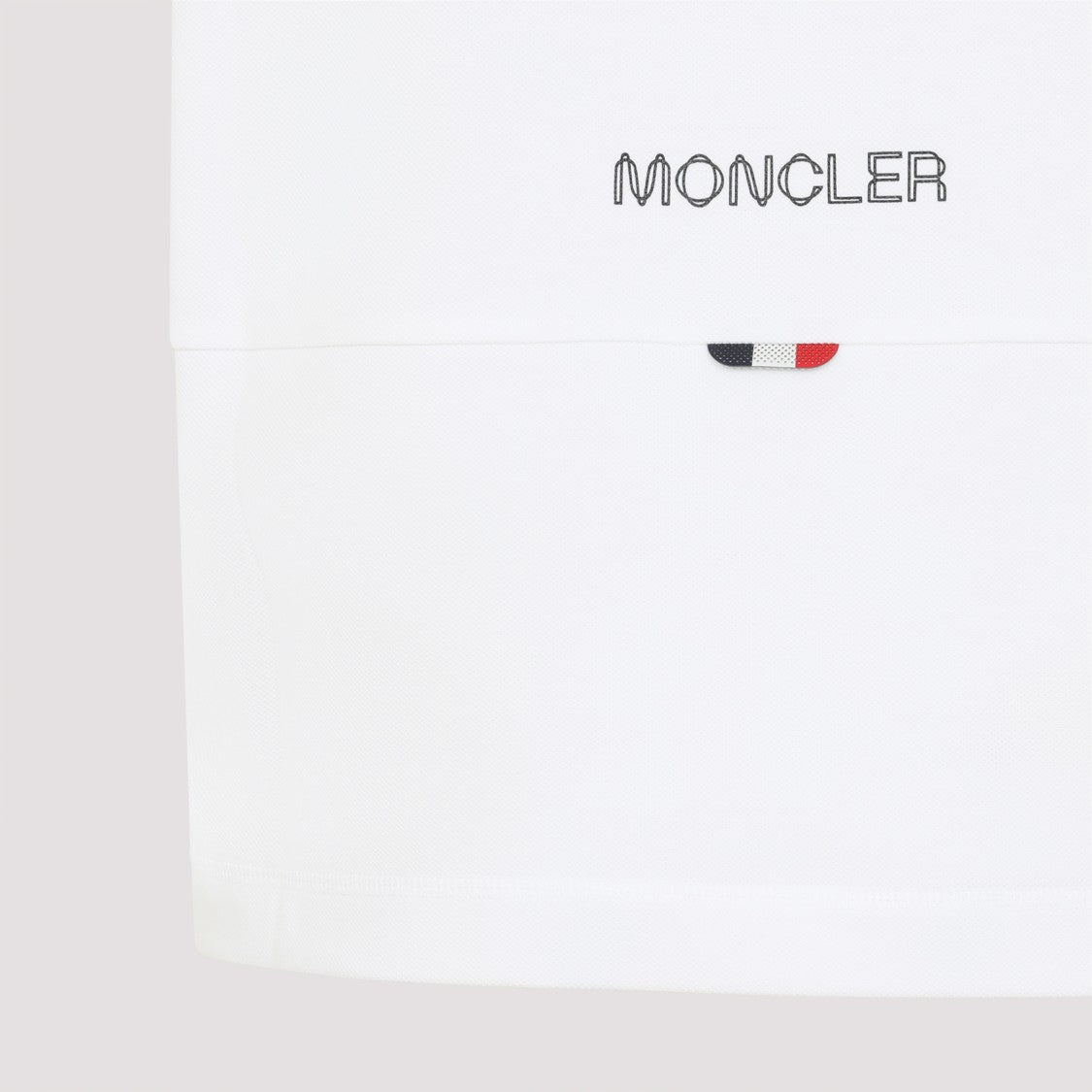 Moncler White Cotton Short Sleeves Polo