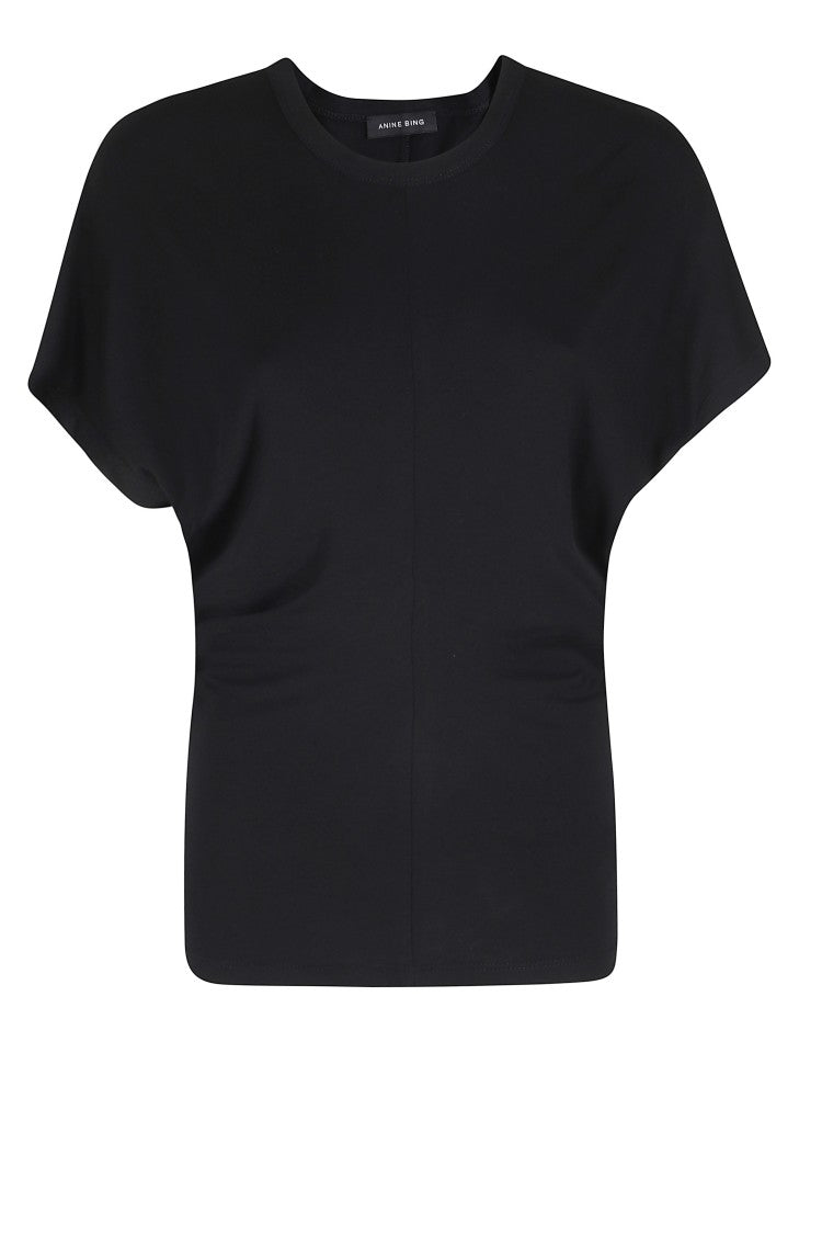 Anine Bing Zadig Black Viscose-Blend Crewneck T-Shirt