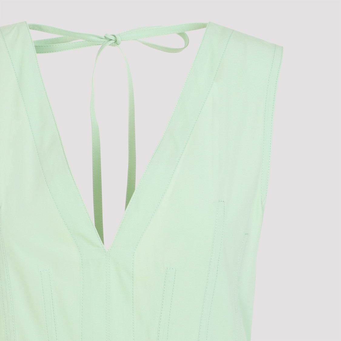 Bottega Veneta Compact Fresh Mint Cotton Midi Dress