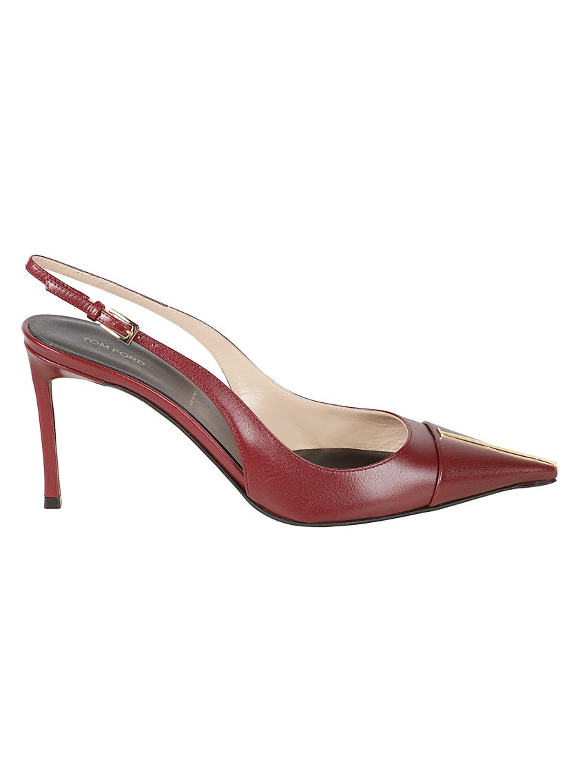 Tom Ford Pointed-Toe Slingback Pumps With Slim Stiletto Heel