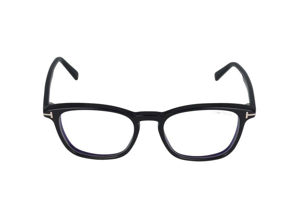 Tom Ford Black Classic Square Frame Eyeglasses