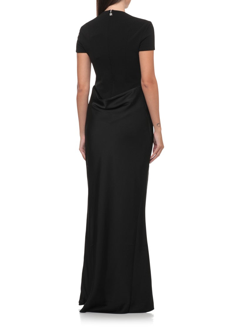 Rotate Long Black Silk Dress With Mermaid Skirt