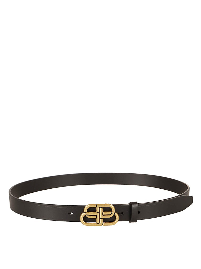 Balenciaga Black Calfskin Leather Belt