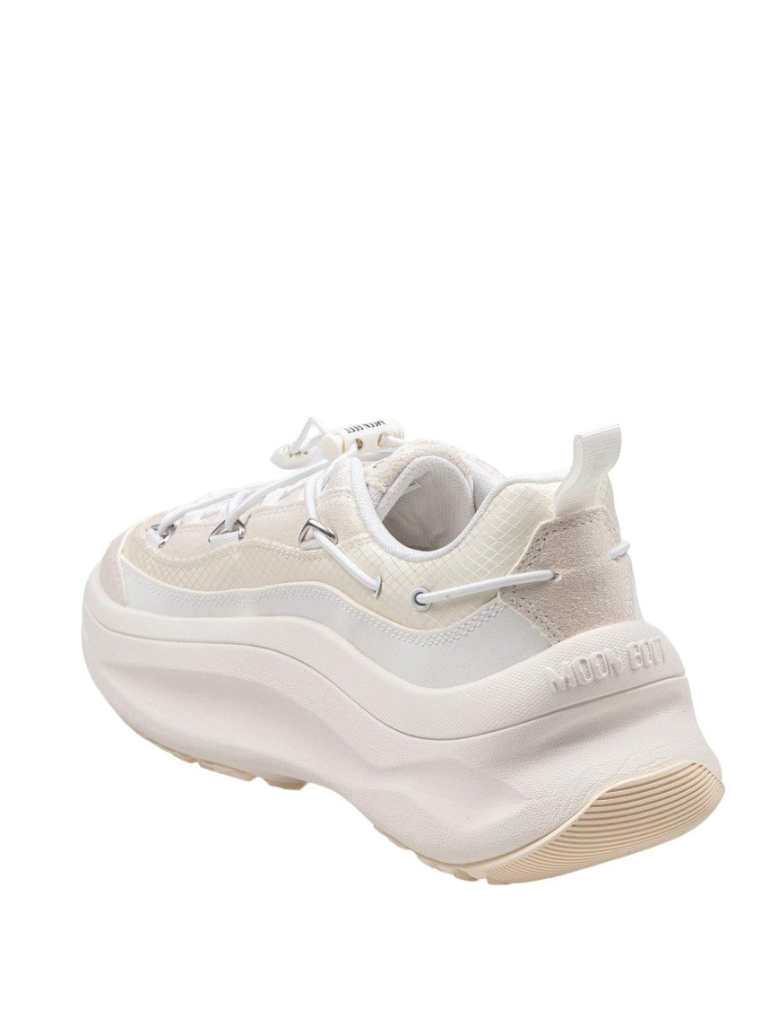 Moon Boot Sneakers Moon247 In Pelle E Tessuto Colore Bianco