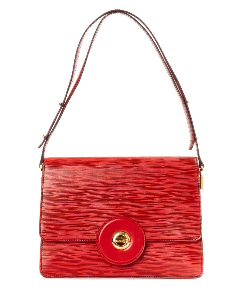 Louis Vuitton Free Run Mm Epi Handbag With Flap Closure And Adjustable Strap