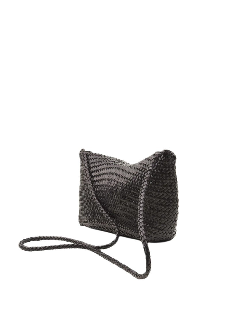Dragon Diffusion Softly Structured Woven Shoulder Bag With Diagonal Design