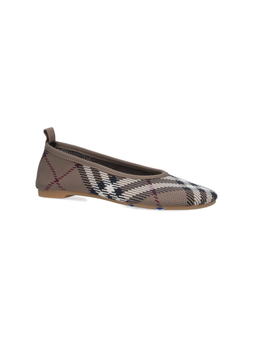 Burberry "Baby Check" Ballet Flats – Brown