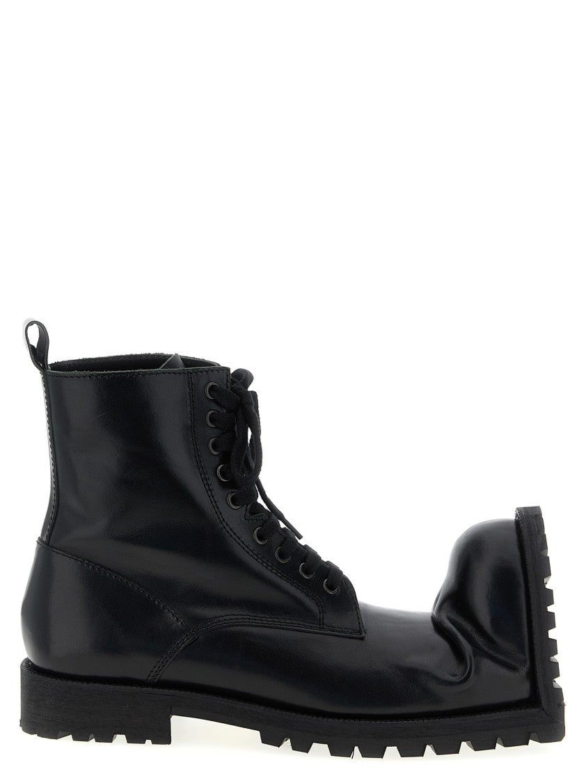 Comme Des Garçons Combat Boots With Folded Detail And Vibram® Sole