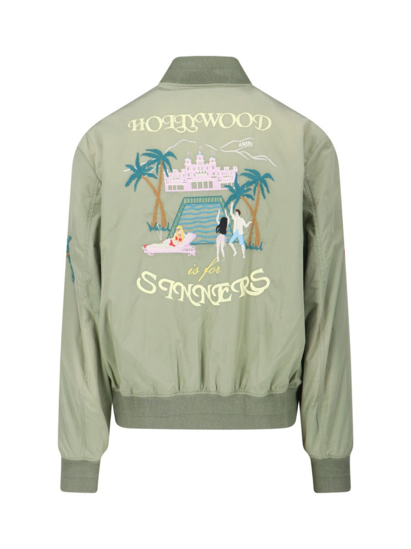 Amiri Embroidered Casual Jacket With Colorful Patches