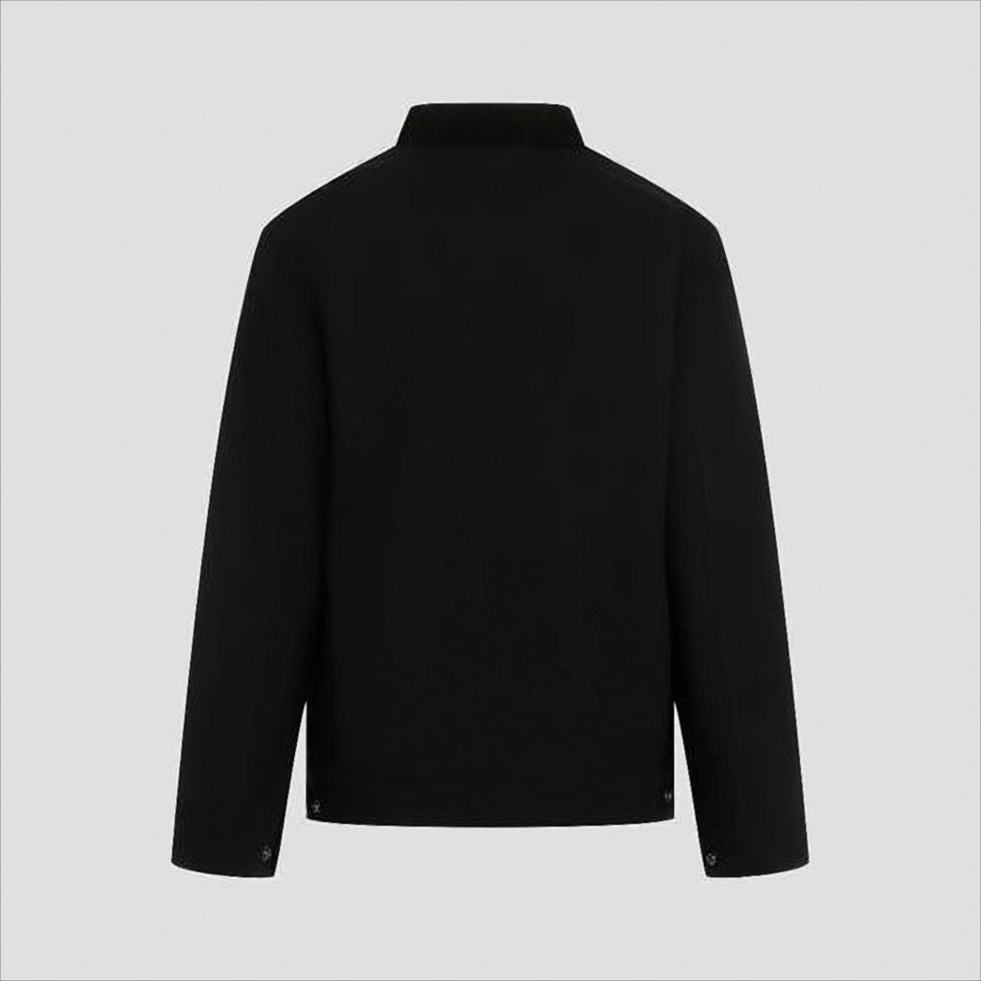 Carhartt Wip Black Zip-Up Jacket With Corduroy Collar