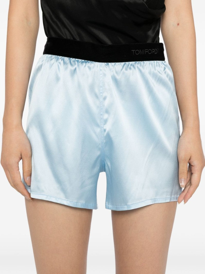 Tom Ford Clear Blue Silk Blend Shorts