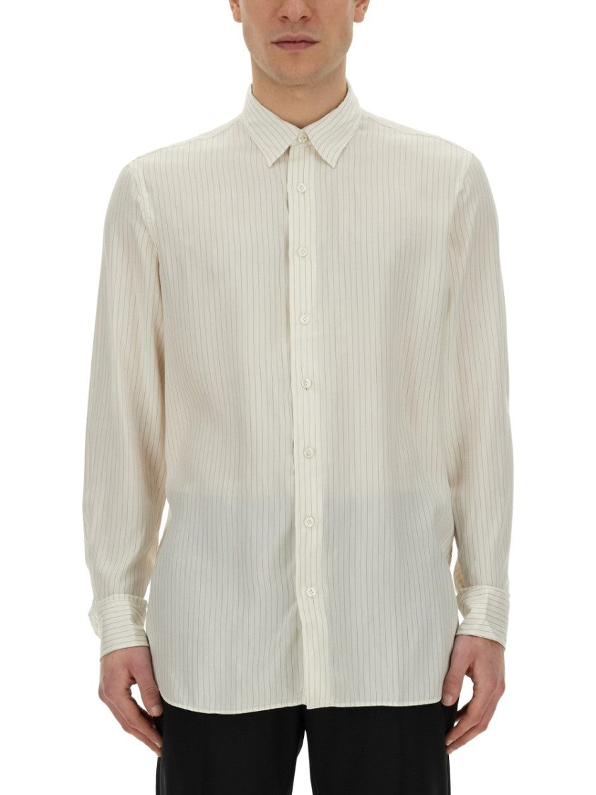 Lardini Classic Striped Silk Shirt