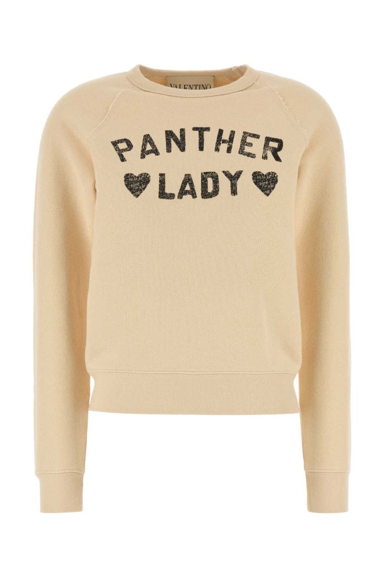 Valentino Garavani Cream Cotton Sweatshirt
