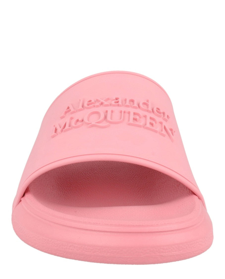 Alexander Mcqueen Embossed Logo Slides