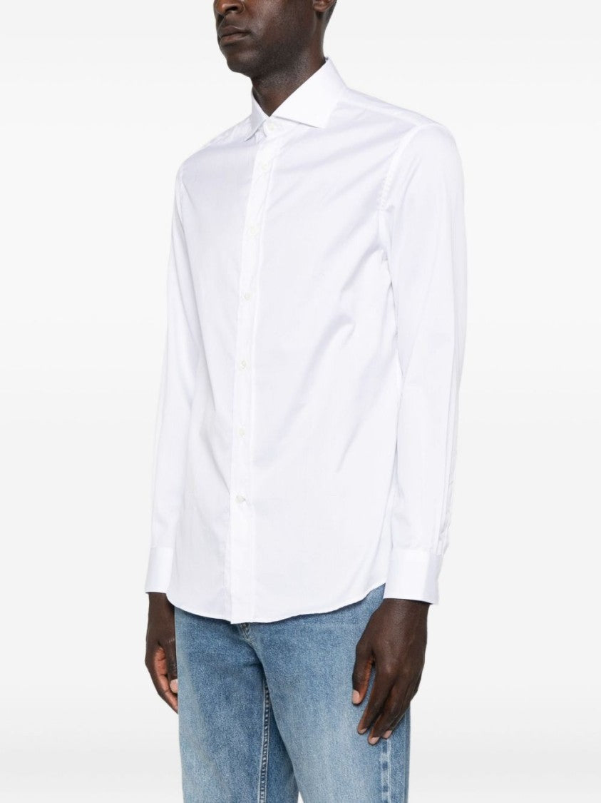 Brunello Cucinelli Crisp White Button-Down Shirt With Structured Collar