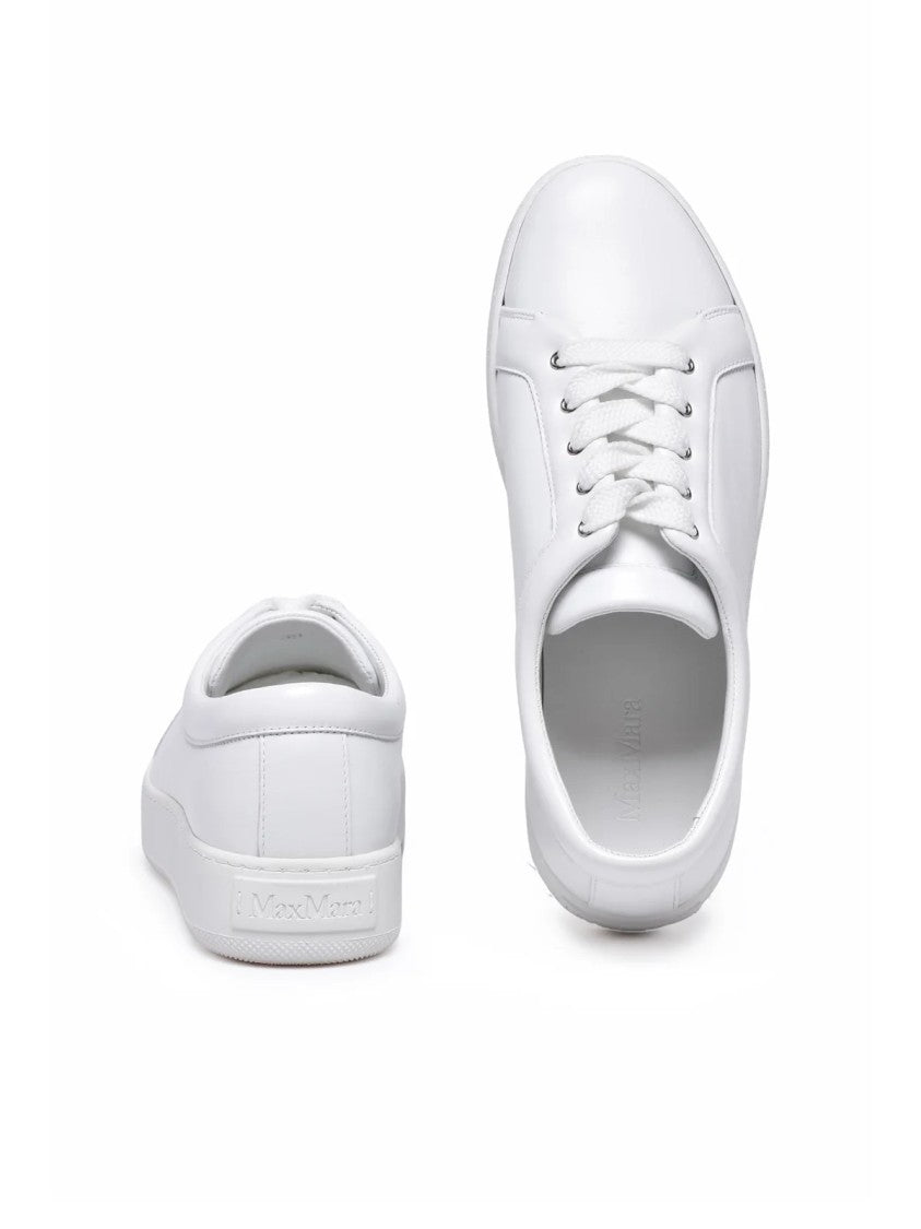 Max Mara White Leather Thea Sneakers