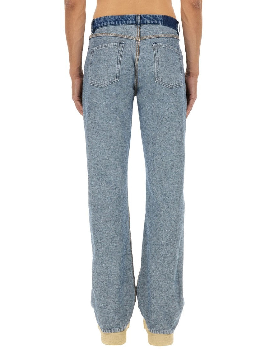 Mm6 By Maison Margiela Light Wash Straight Leg Denim